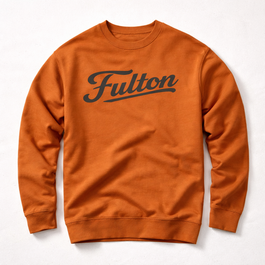 The Burnt Orange Script Crewneck – Dock Collection
