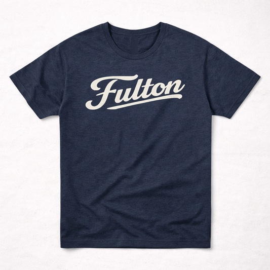 The Navy Script Tee – Dock Collection