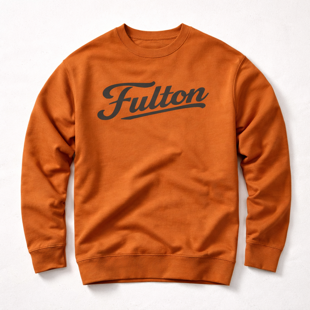 The Burnt Orange Script Crewneck – Dock Collection