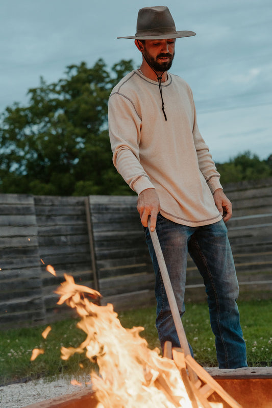 Low Country Natural Waffle Thermal Long Sleeve Shirt