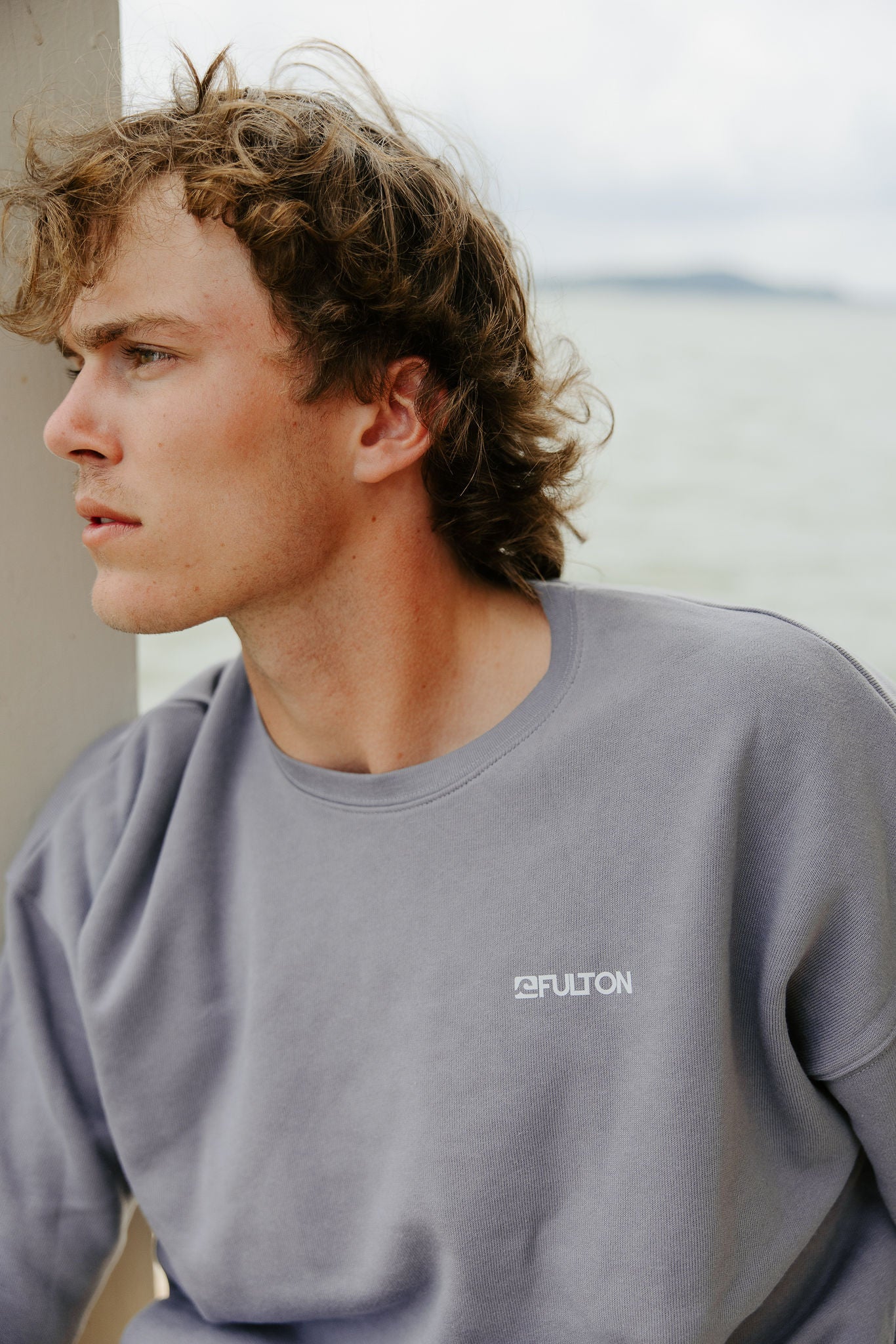 Bonfire Basic Grey Crewneck Sweatshirt