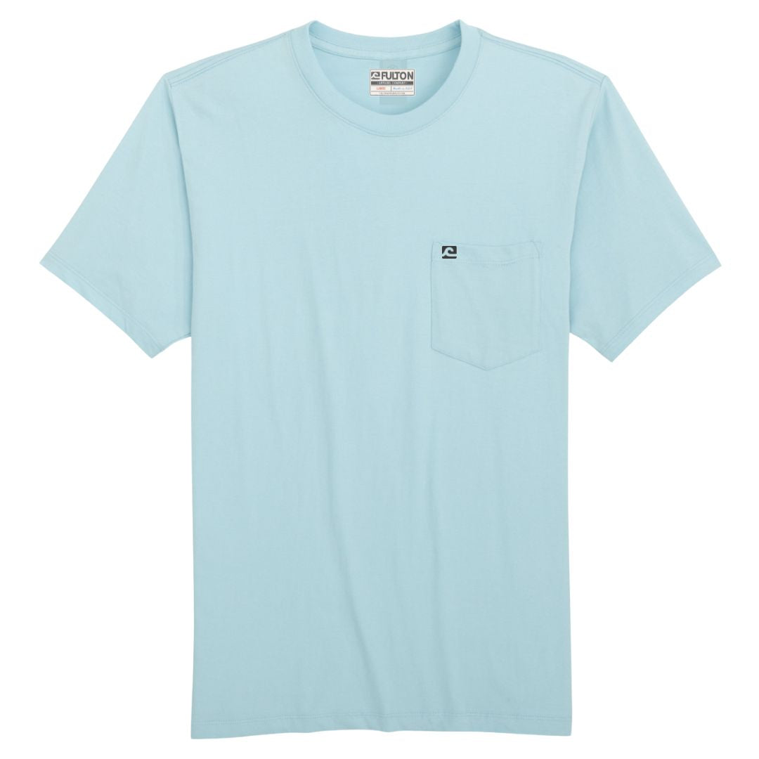 WaveWashed Ultra Soft Faded Light Blue Pocket T-Shirt