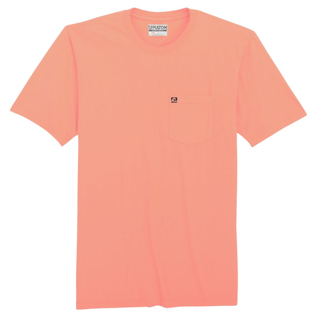 WaveWashed Ultra Soft Faded Orange Pocket T-Shirt