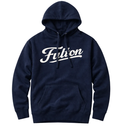The Navy Script Hoodie – Dock Collection