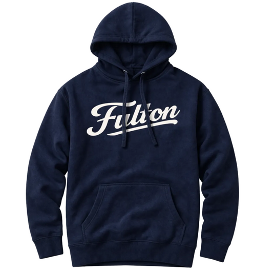 The Navy Script Hoodie – Dock Collection
